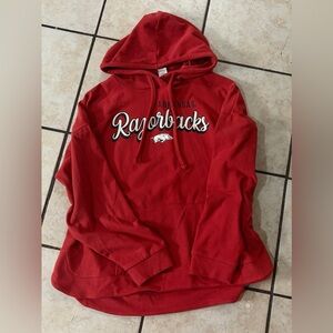 Arkansas Razorbacks Fleece Hoodie Women’s Sz Large